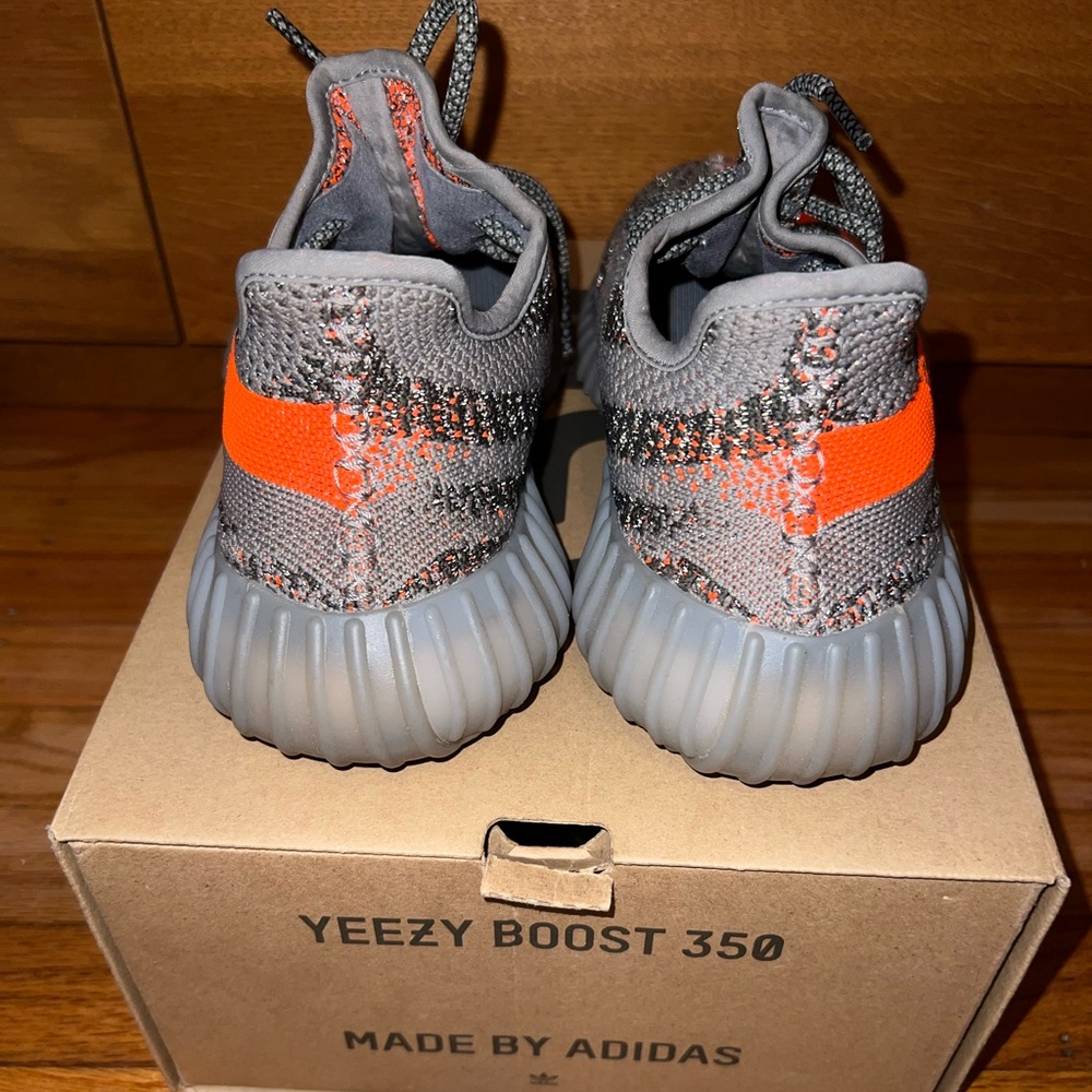 Adidas Orange and Gray Sneakers with Primeknit Upper - Picture 3 of 6